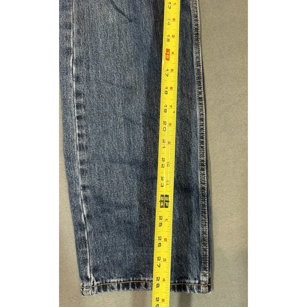 Levi's 505 Jeans Regular Straight Fit Mens Dark Blue Denim Size 38x32